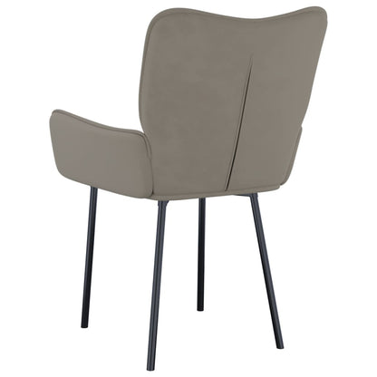 Eetkamerstoelen Fluweel Lichtgrijs
