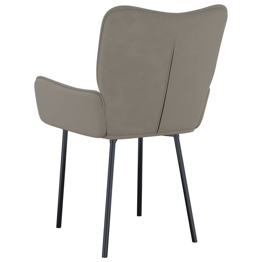 Eetkamerstoelen Fluweel Lichtgrijs