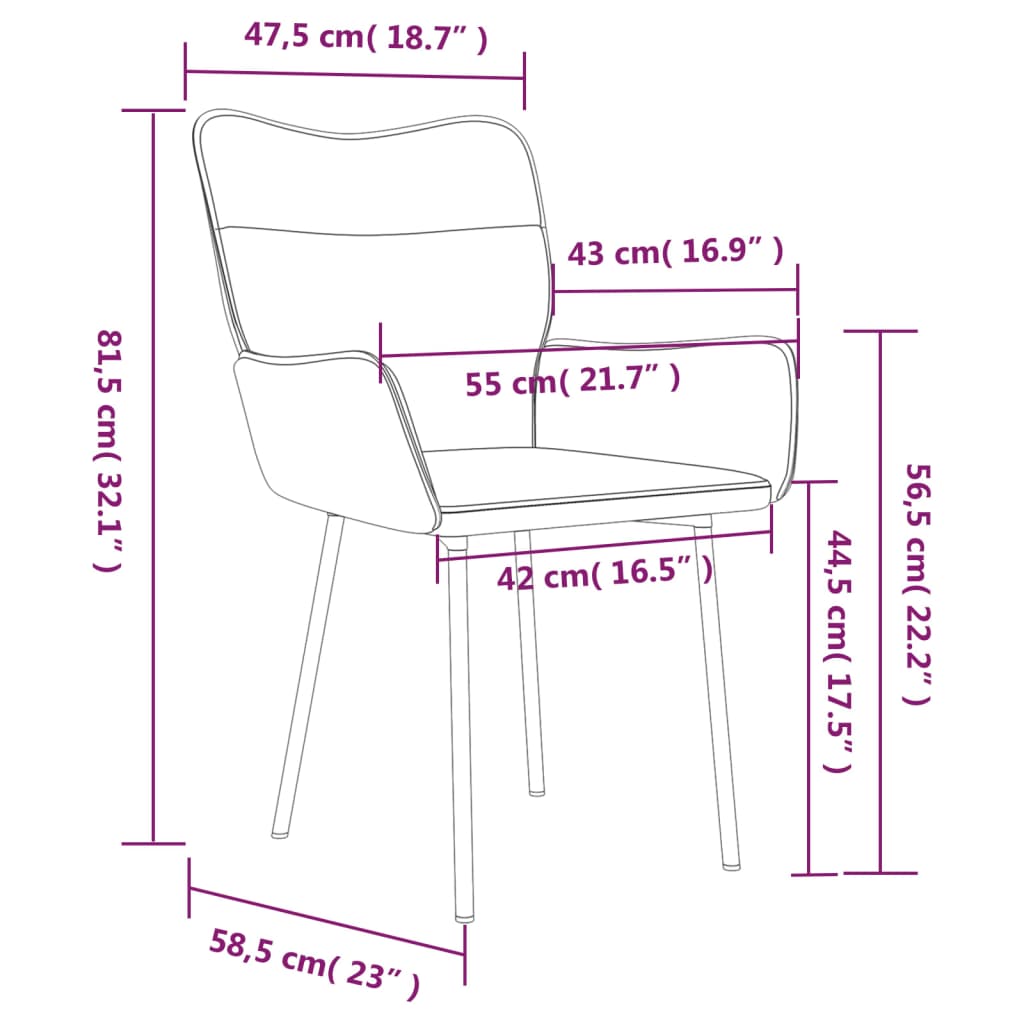 Eetkamerstoelen Fluweel Lichtgrijs
