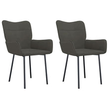 Eetkamerstoelen Fluweel Donkergrijs