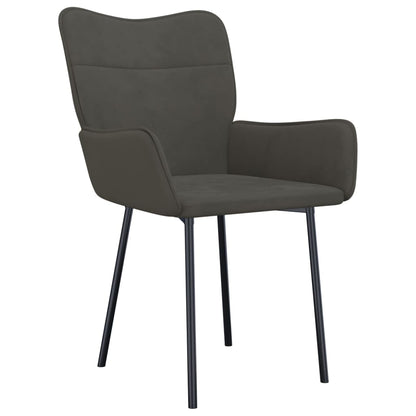 Eetkamerstoelen Fluweel Donkergrijs