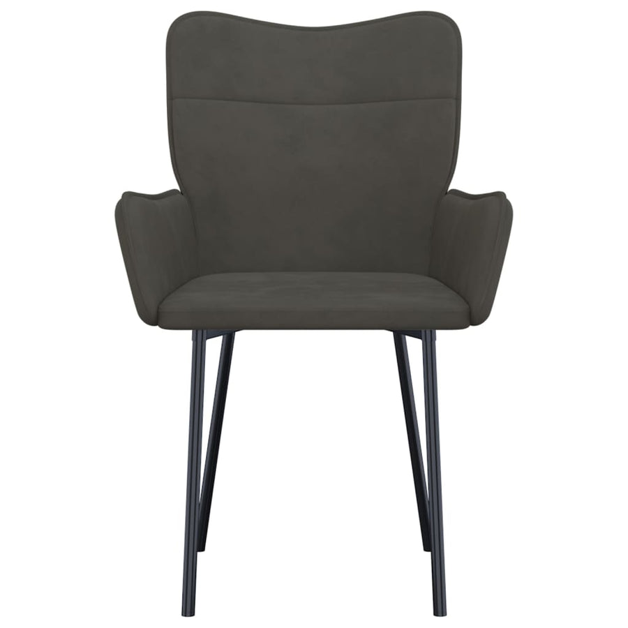 Eetkamerstoelen Fluweel Donkergrijs