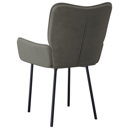 Eetkamerstoelen Fluweel Donkergrijs
