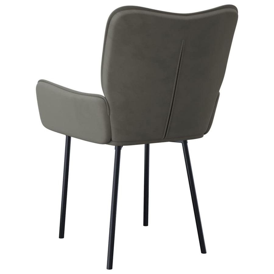 Eetkamerstoelen Fluweel Donkergrijs