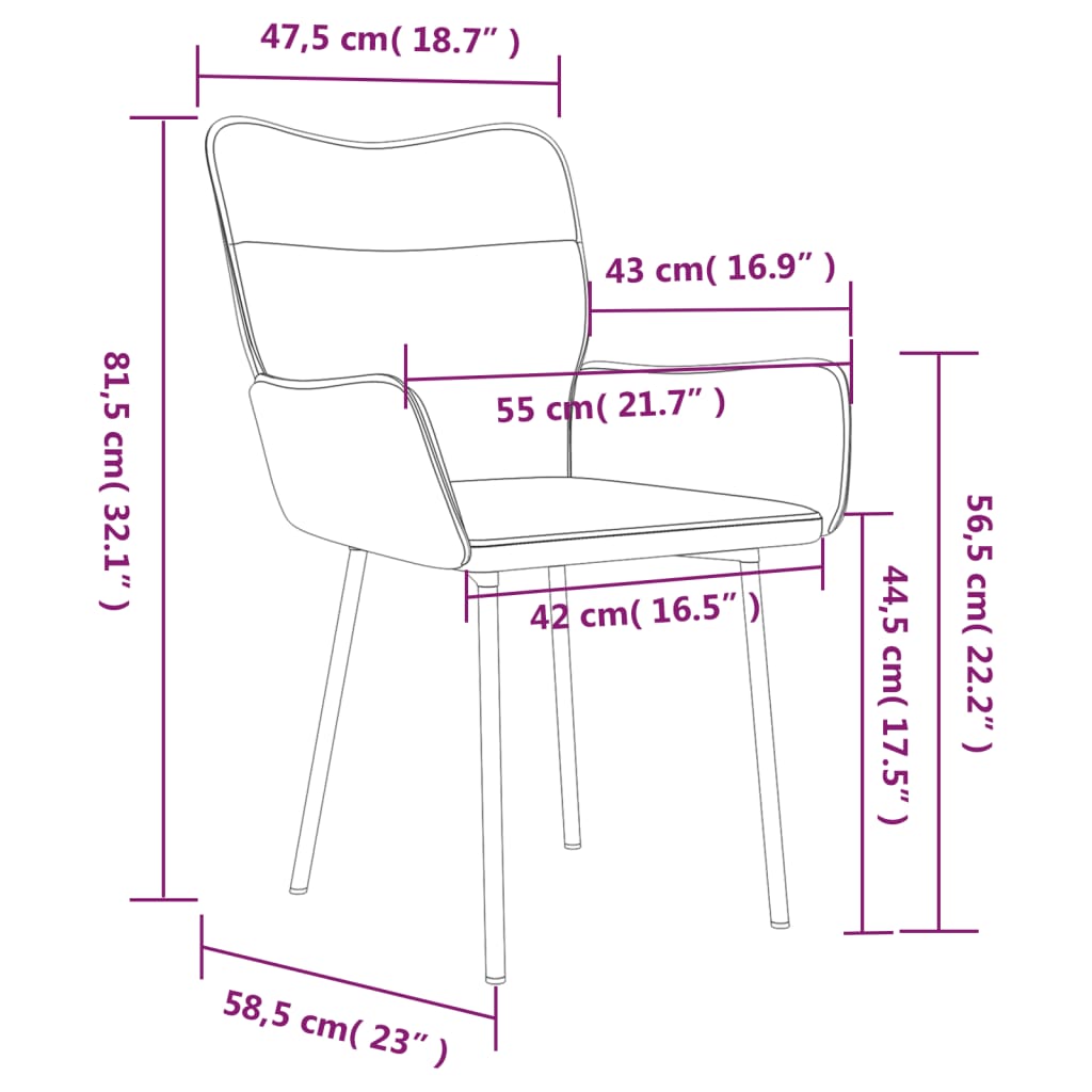 Eetkamerstoelen Fluweel Donkergrijs