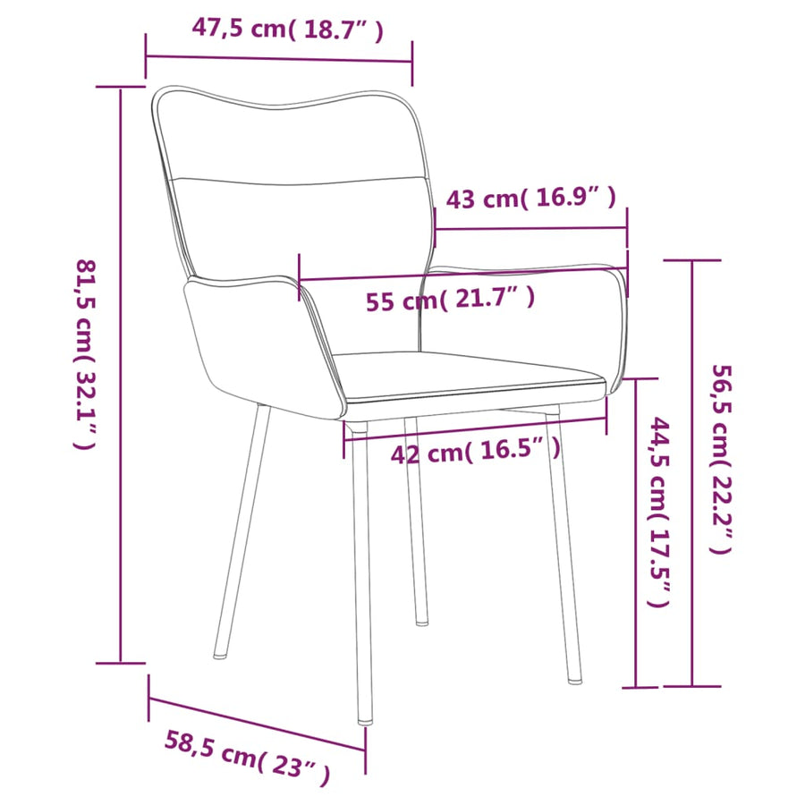 Eetkamerstoelen Fluweel Donkergrijs