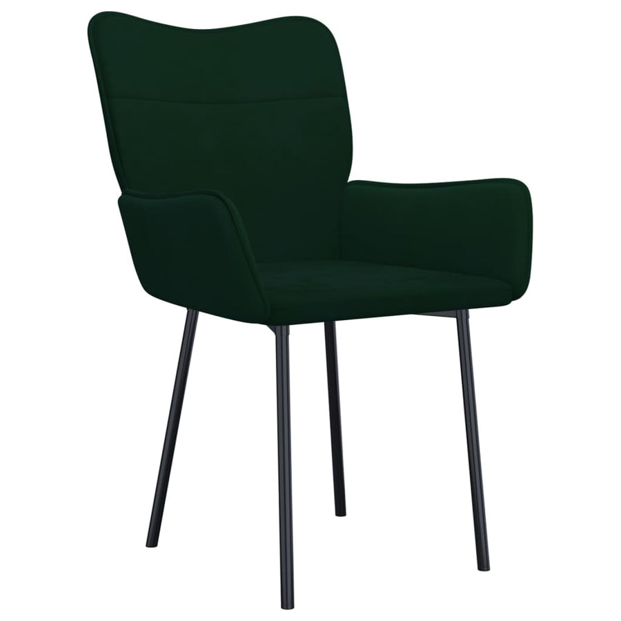 Eetkamerstoelen 2 st fluweel donkergroen Donkergroen