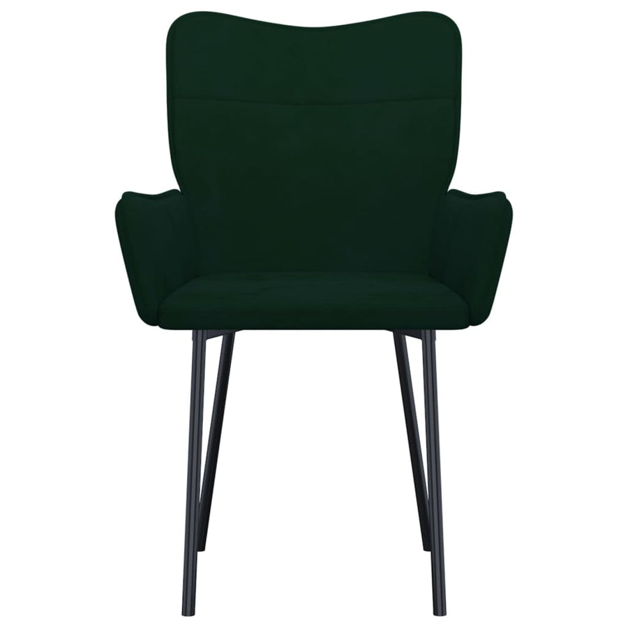 Eetkamerstoelen 2 st fluweel donkergroen Donkergroen