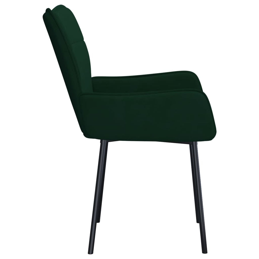 Eetkamerstoelen 2 st fluweel donkergroen Donkergroen