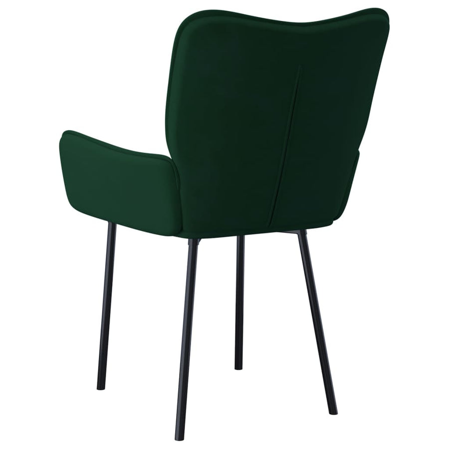 Eetkamerstoelen 2 st fluweel donkergroen Donkergroen