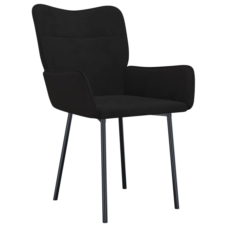 Eetkamerstoelen Fluweel Zwart