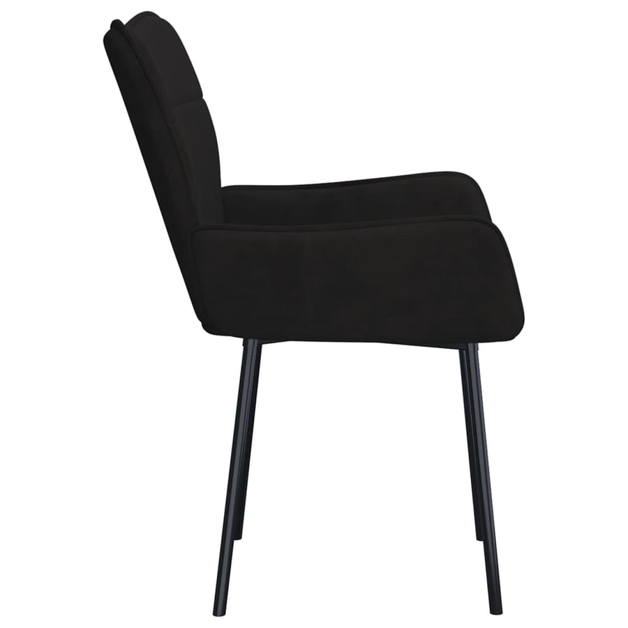 Eetkamerstoelen Fluweel Zwart
