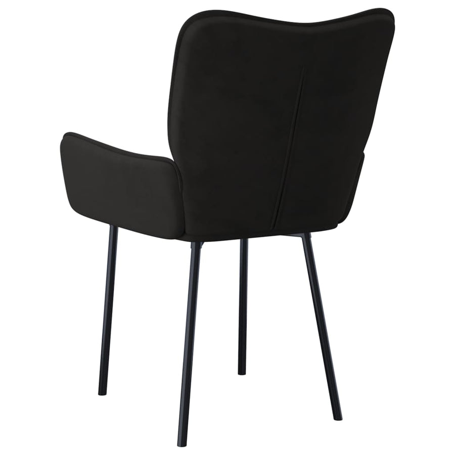 Eetkamerstoelen Fluweel Zwart