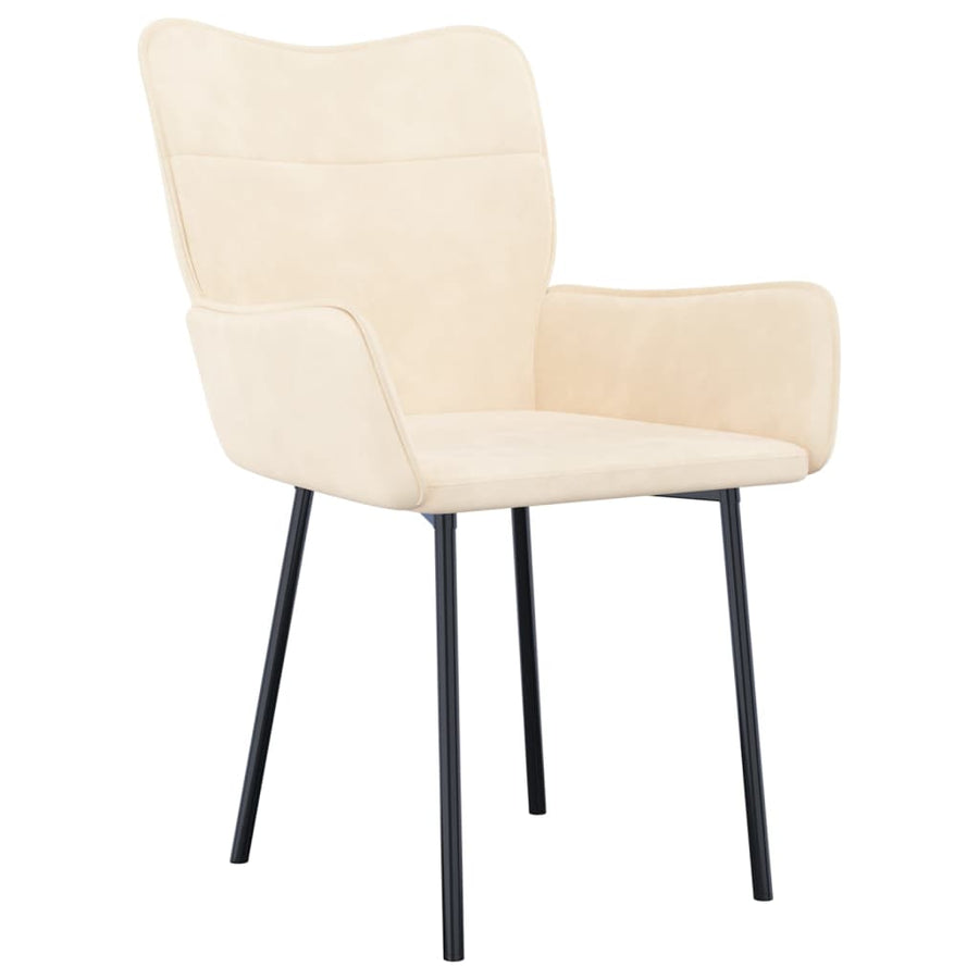 Eetkamerstoelen Fluweel Kleurig Crème