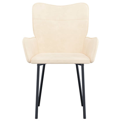 Eetkamerstoelen Fluweel Kleurig Crème
