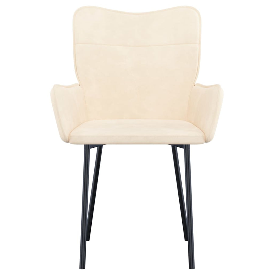 Eetkamerstoelen Fluweel Kleurig Crème