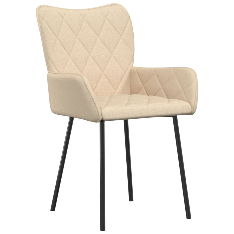 Eetkamerstoelen Stof Kleurig crème