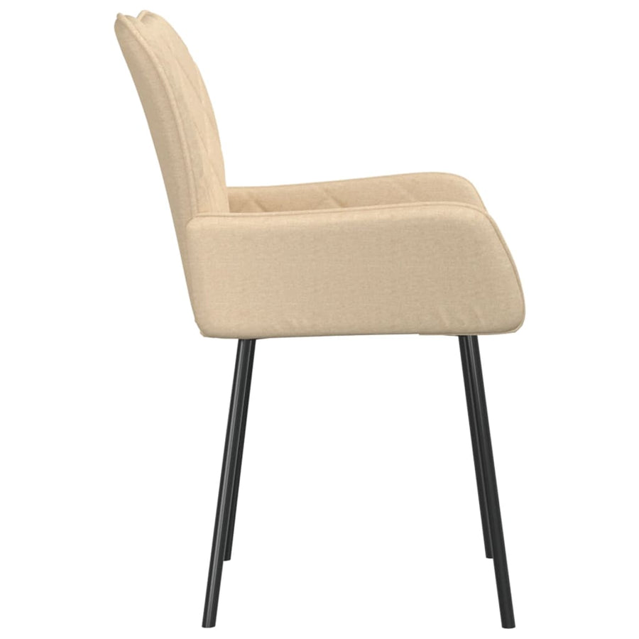 Eetkamerstoelen Stof Kleurig crème