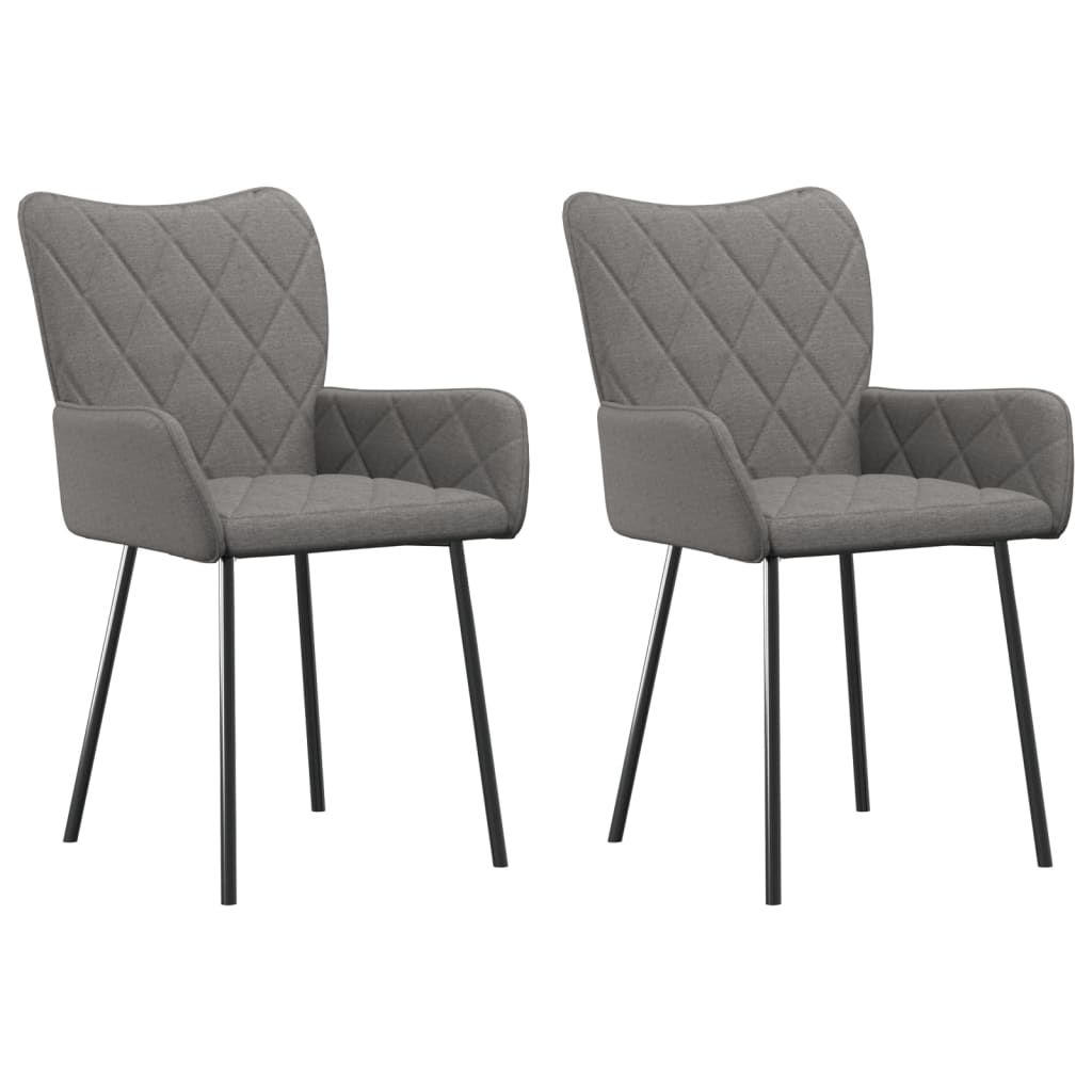 Eetkamerstoelen Stof Lichtgrijs