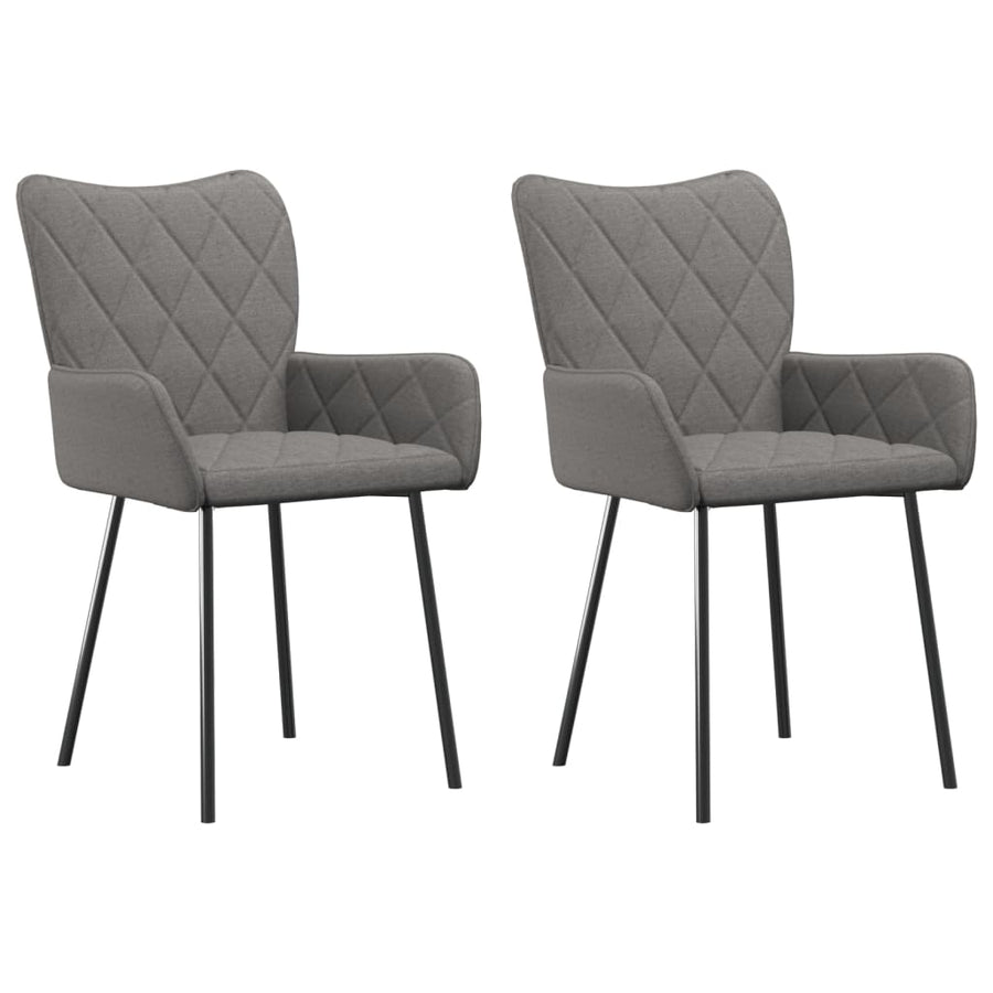 Eetkamerstoelen Stof Lichtgrijs