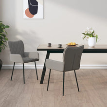 Eetkamerstoelen Stof Lichtgrijs