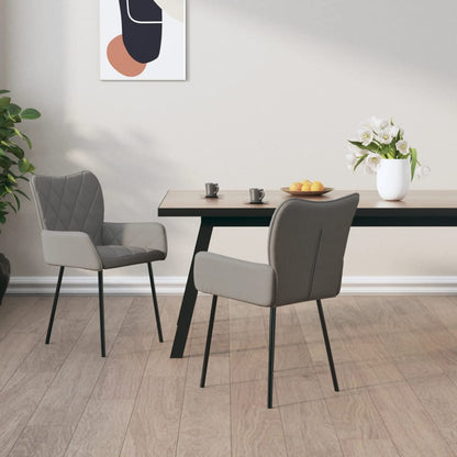 Eetkamerstoelen Stof Lichtgrijs