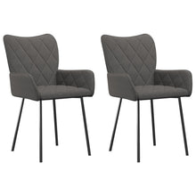 Eetkamerstoelen 2 st stof donkergrijs Donkergrijs