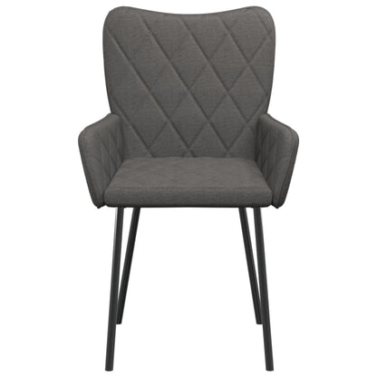 Eetkamerstoelen 2 st stof donkergrijs Donkergrijs