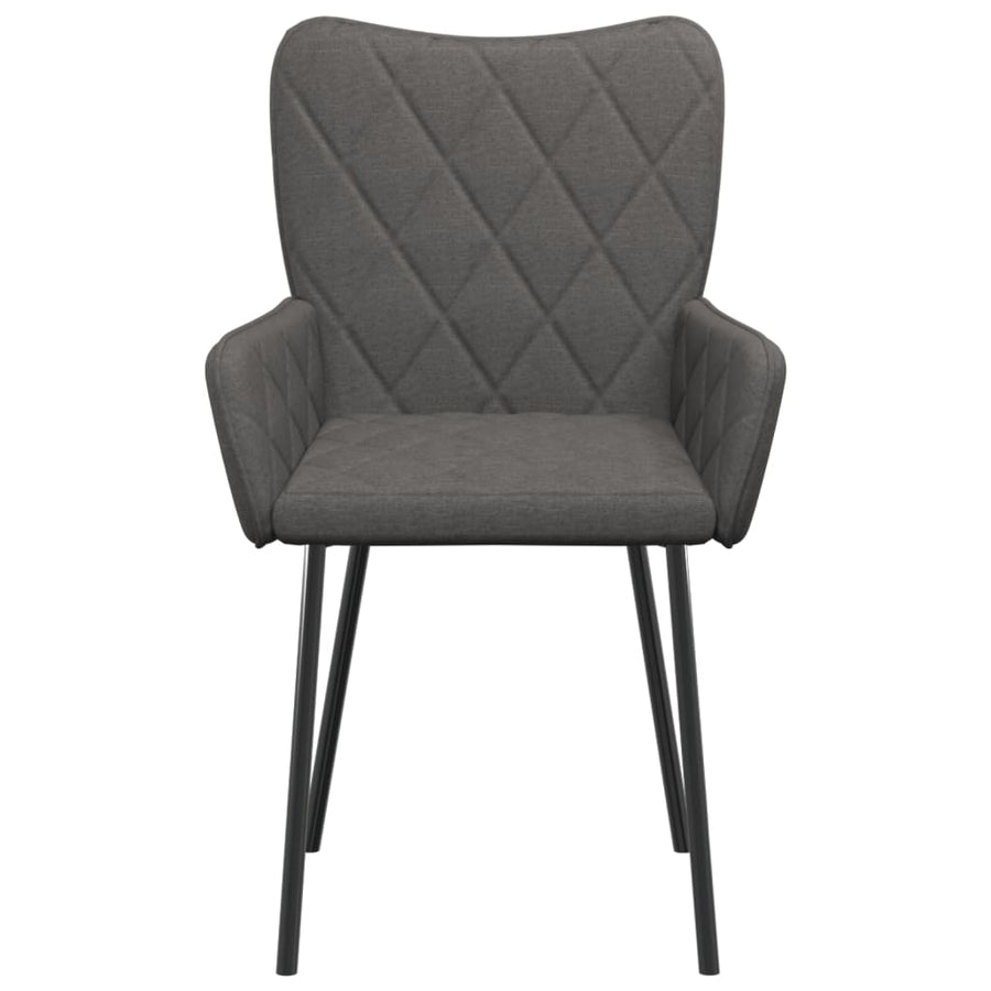 Eetkamerstoelen 2 st stof donkergrijs Donkergrijs