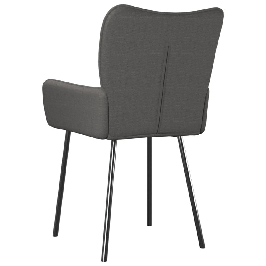 Eetkamerstoelen 2 st stof donkergrijs Donkergrijs