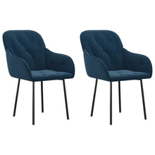 Eetkamerstoelen Fluweel Blauw
