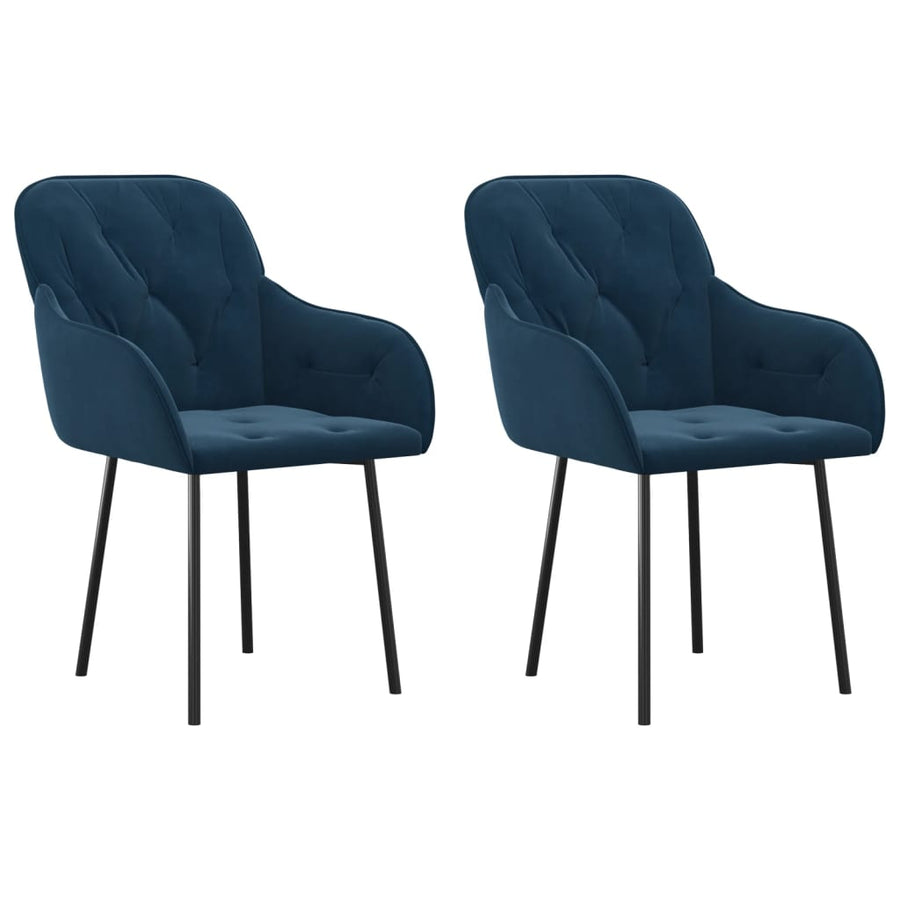 Eetkamerstoelen Fluweel Blauw