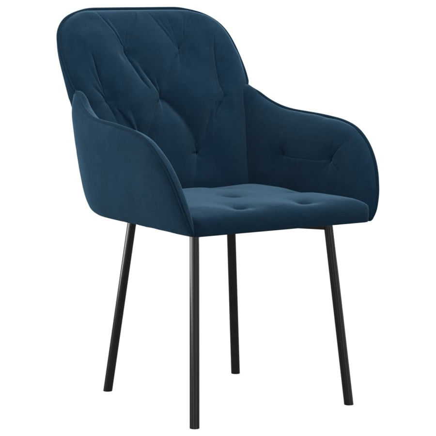 Eetkamerstoelen Fluweel Blauw