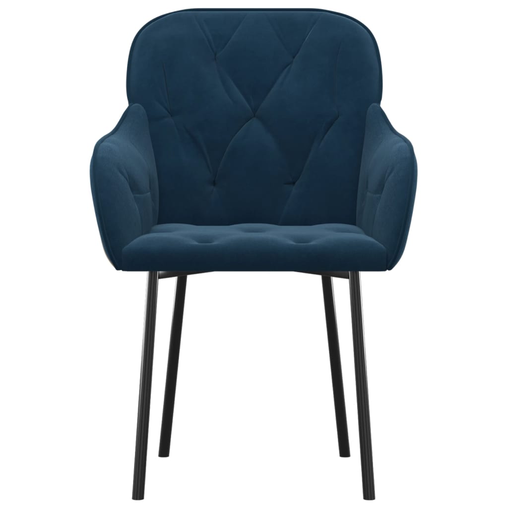 Eetkamerstoelen Fluweel Blauw