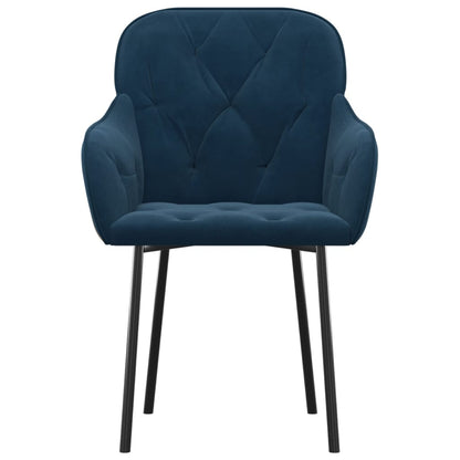 Eetkamerstoelen Fluweel Blauw