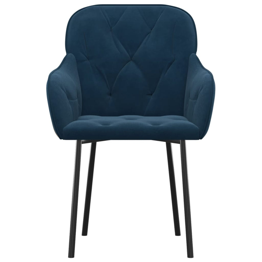 Eetkamerstoelen Fluweel Blauw