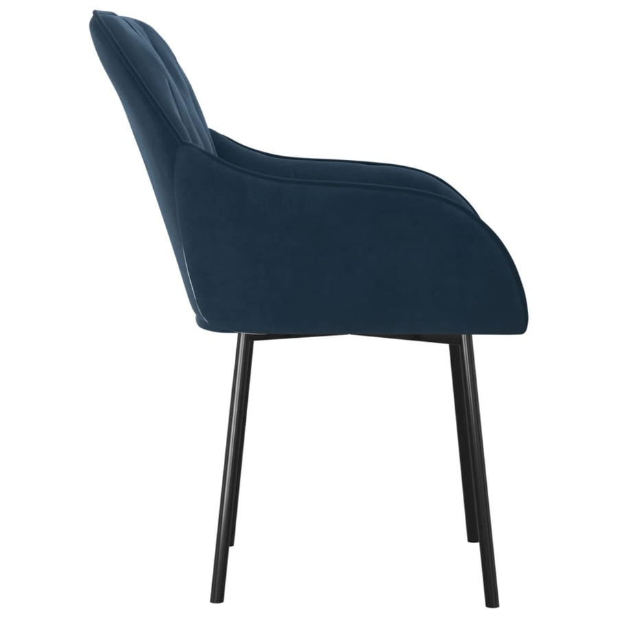 Eetkamerstoelen Fluweel Blauw