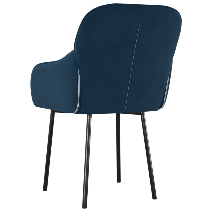 Eetkamerstoelen Fluweel Blauw