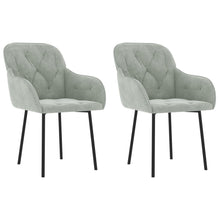 Eetkamerstoelen Fluweel Lichtgrijs