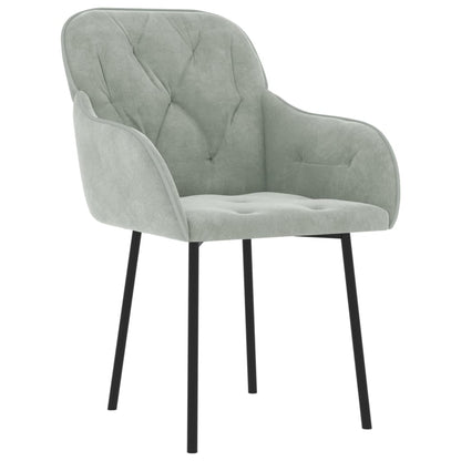 Eetkamerstoelen Fluweel Lichtgrijs