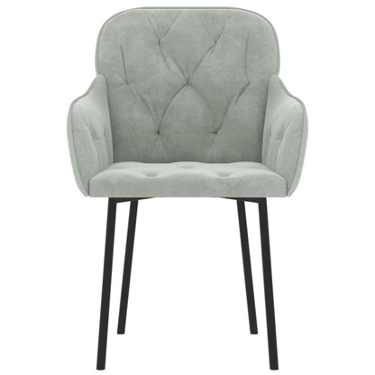 Eetkamerstoelen Fluweel Lichtgrijs