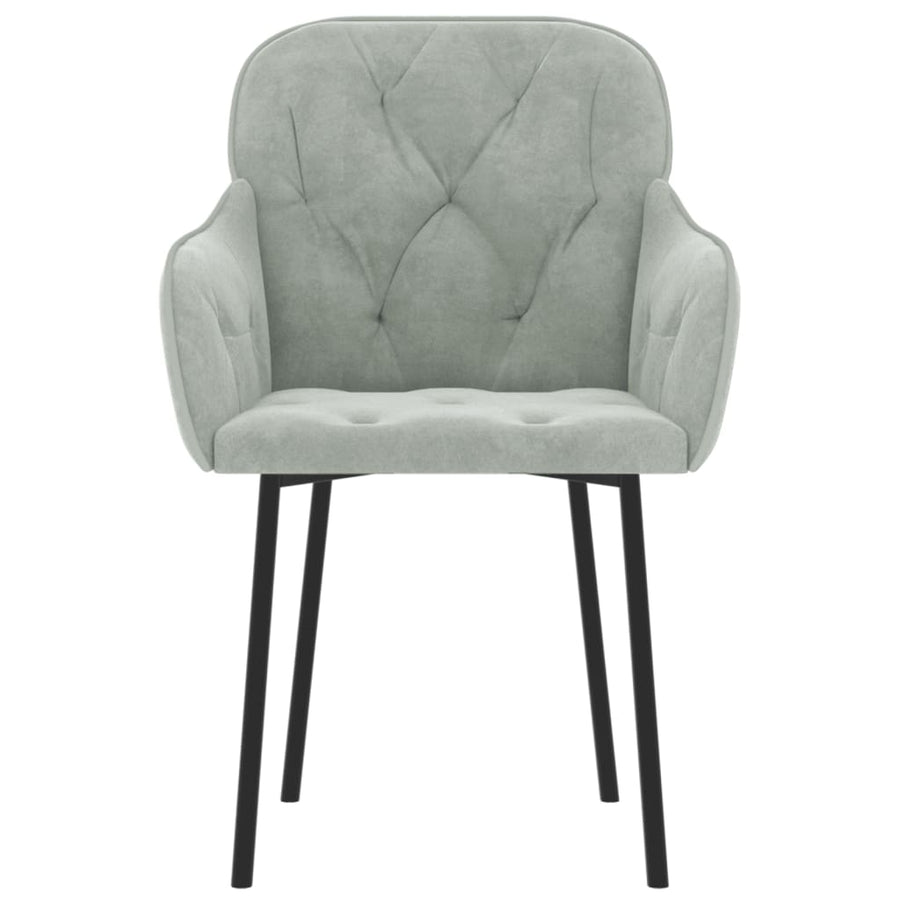 Eetkamerstoelen Fluweel Lichtgrijs