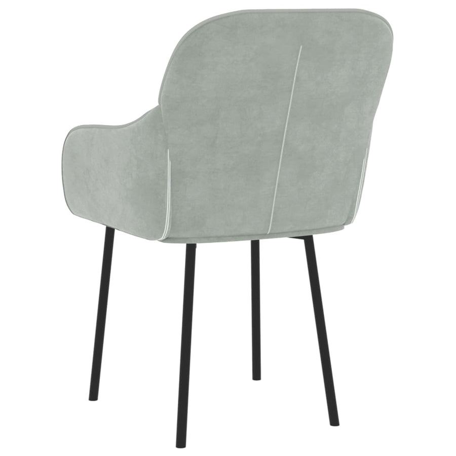 Eetkamerstoelen Fluweel Lichtgrijs