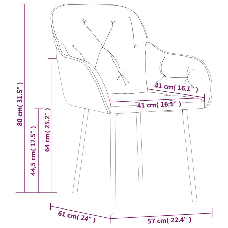 Eetkamerstoelen Fluweel Lichtgrijs