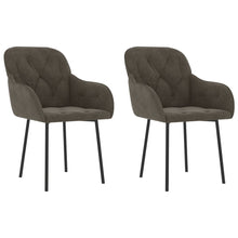 Eetkamerstoelen Fluweel Donkergrijs