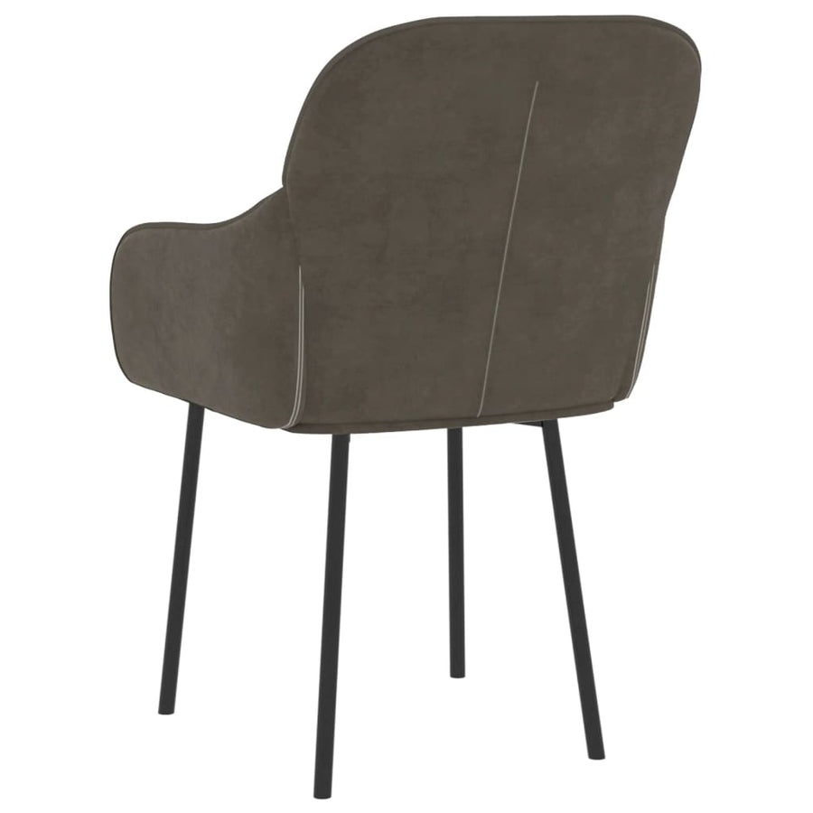 Eetkamerstoelen Fluweel Donkergrijs