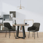 Dining chairs 2 pcs velvet dark grey