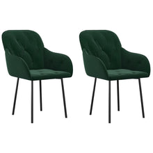 Eetkamerstoelen Fluweel Donkergroen