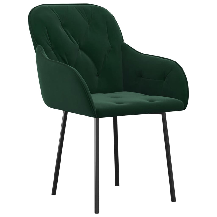 Eetkamerstoelen Fluweel Donkergroen