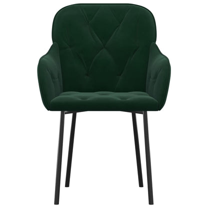 Eetkamerstoelen Fluweel Donkergroen